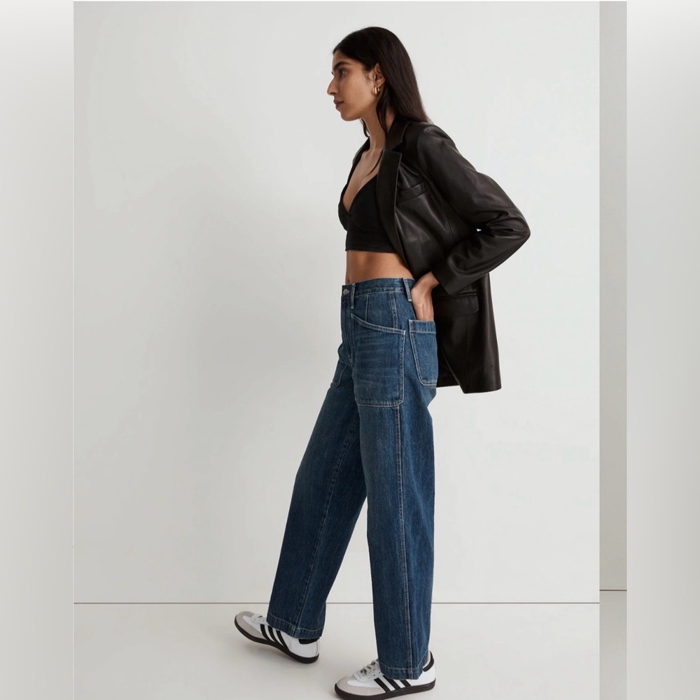Madewell Perfect Vintage Wide-Leg Selvedge Jean Graythorn Wash: Pocket Edition - Picture 2 of 13
